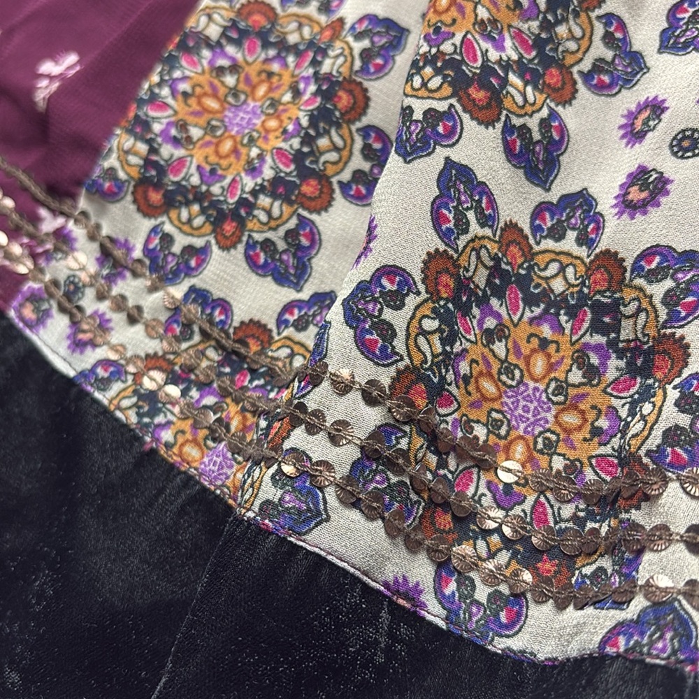Anthropologie Maeve Quartier Dress Patchwork Renaissance Boho Artsy Party XS - Picture 7 of 13